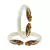 White Color Acrylic And Brass Bangle