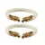 White Color Acrylic And Brass Bangle