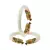 White Color Acrylic And Brass Bangle