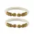 White Color Acrylic And Brass Bangle
