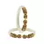White Color Acrylic And Brass Bangle