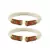 White Color Acrylic And Brass Bangle