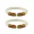 White Color Acrylic And Brass Bangle