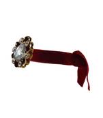 Maroon Color Cotton And Brass Bangle
