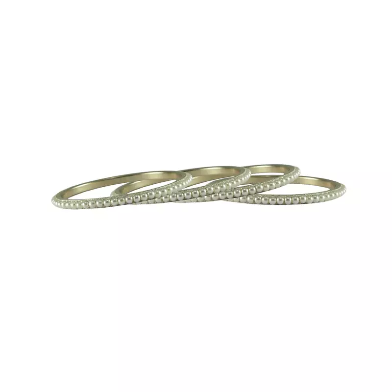White Color Brass Bangle