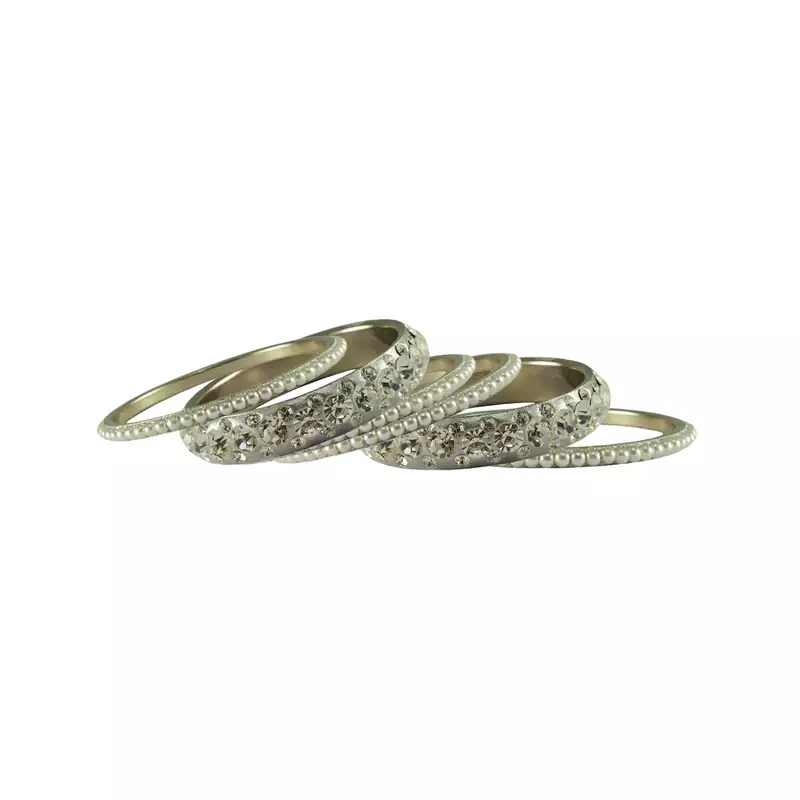 White Color Brass Bangle