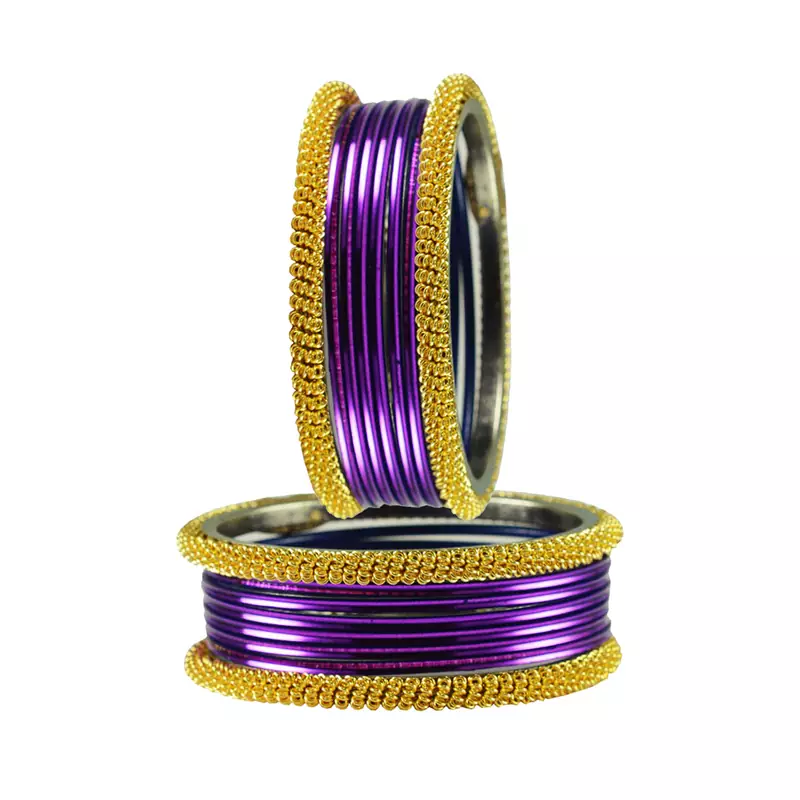 Dark Purple  Color Brass Bangle