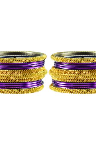 Dark Purple  Color Brass Bangle