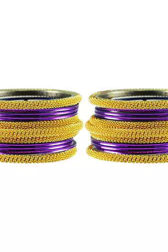 Dark Purple  Color Brass Bangle
