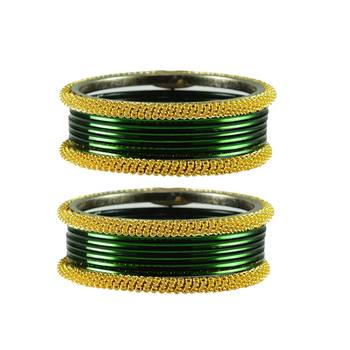 Dark Green Color Brass Bangle 1