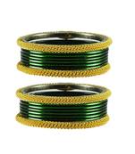 Dark Green Color Brass Bangle