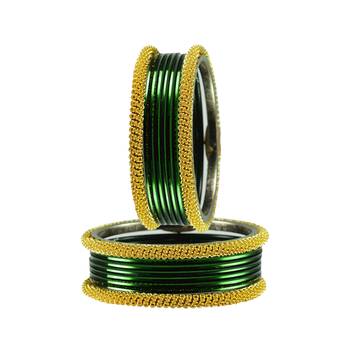 Dark Green Color Brass Bangle 2