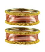 Peach Color Brass Bangle