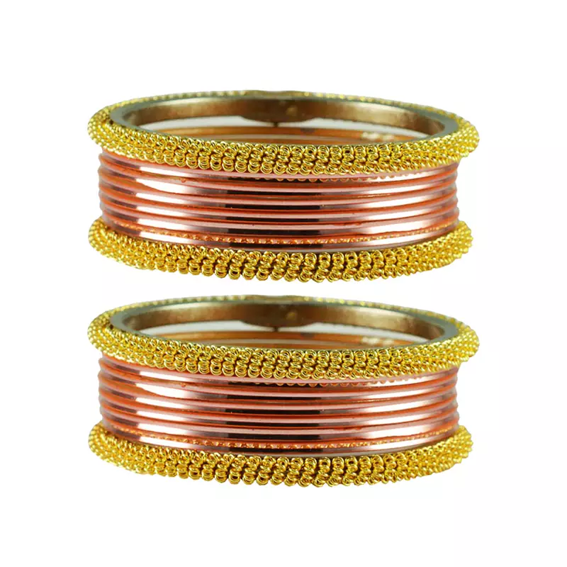 Peach Color Brass Bangle
