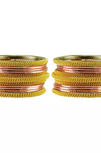 Peach Color Brass Bangle