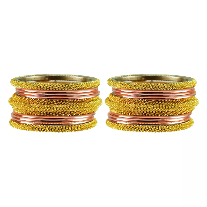 Peach Color Brass Bangle