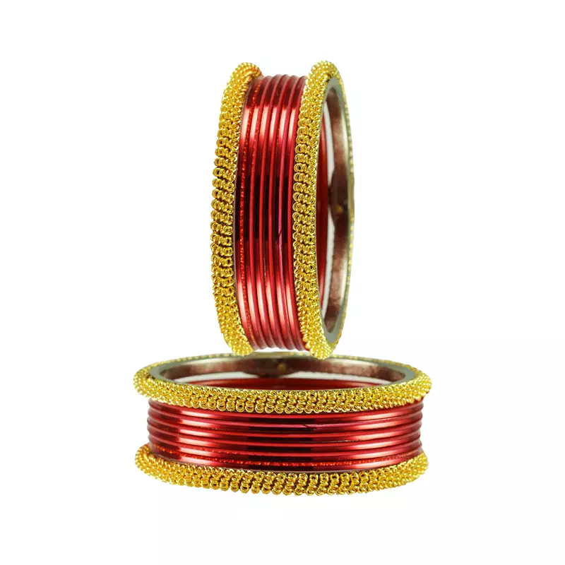 Red Color Brass Bangle