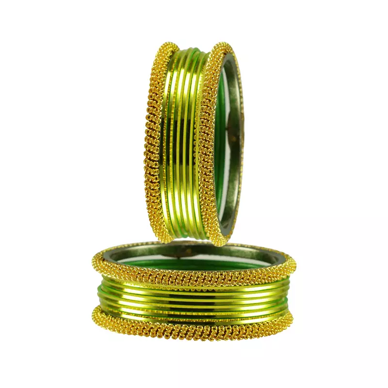 Light Green  Color Brass Bangle