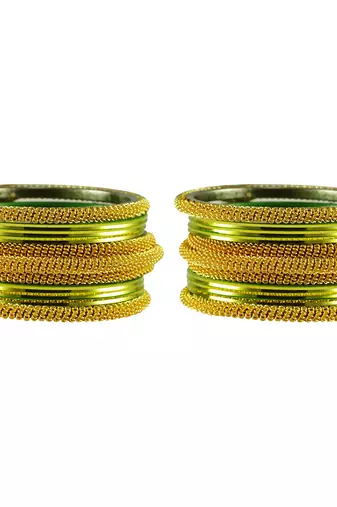 Light Green  Color Brass Bangle
