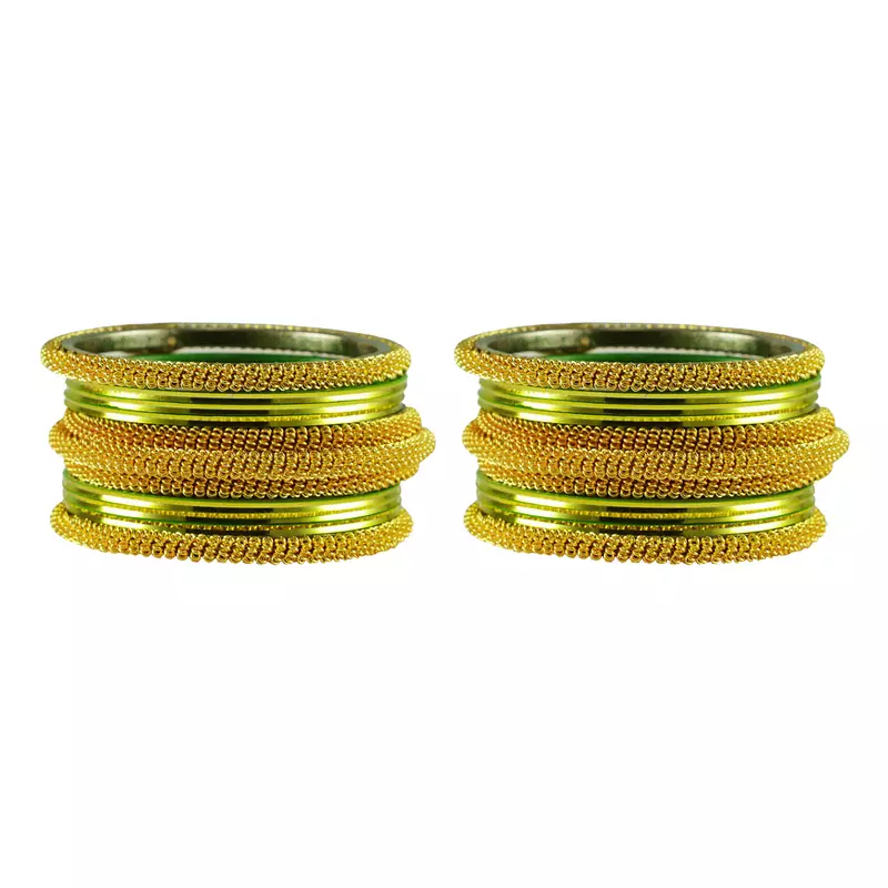 Light Green  Color Brass Bangle