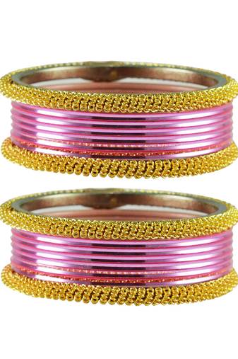Pink Color Brass Bangle