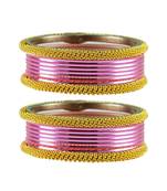 Pink Color Brass Bangle