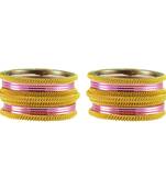 Pink Color Brass Bangle