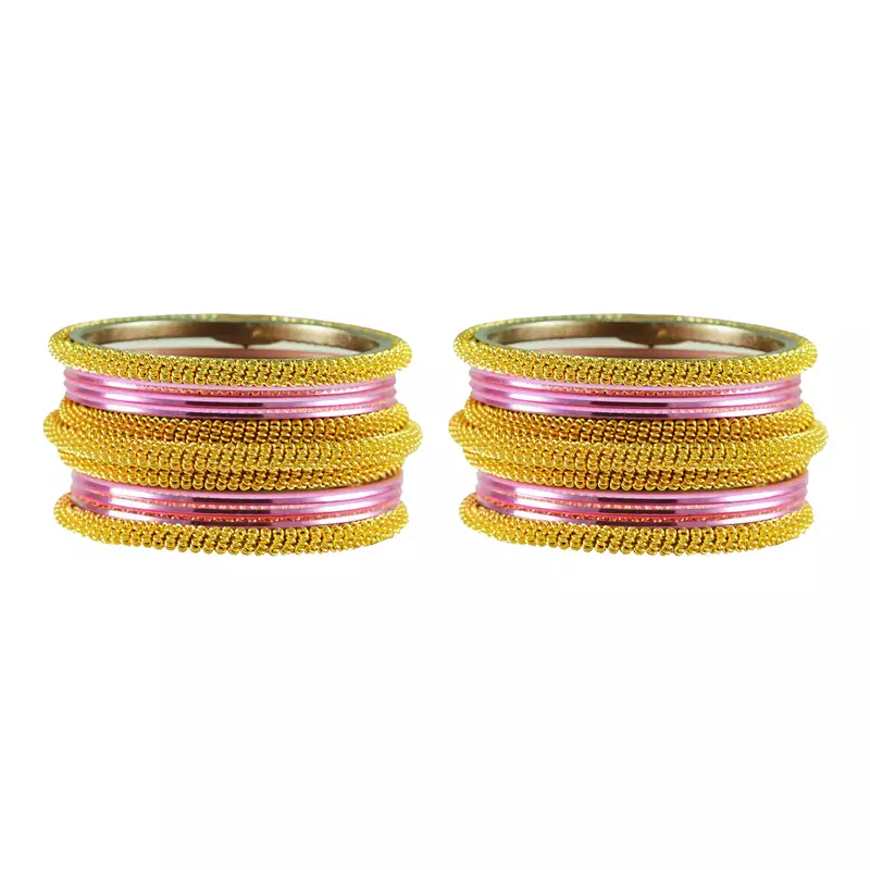 Pink Color Brass Bangle
