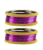 Purple  Color Brass Bangle