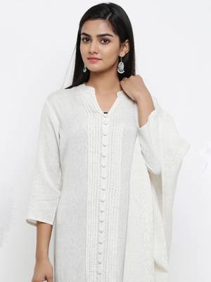 White embroidered cotton ethnic-kurtis 2