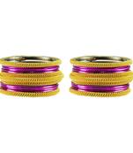 Purple  Color Brass Bangle