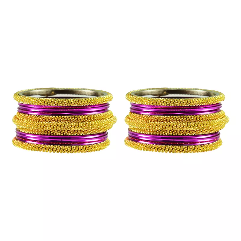Purple  Color Brass Bangle