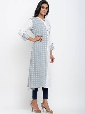 Multicolor embroidered cotton ethnic-kurtis 3