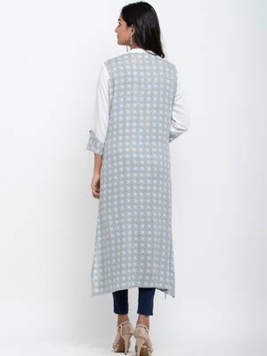Multicolor embroidered cotton ethnic-kurtis 5