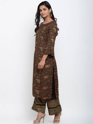 Green printed cotton ethnic-kurtis 4