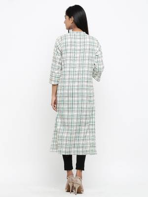 White printed cotton ethnic-kurtis 5