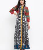 Multicolor printed cotton ethnic-kurtis
