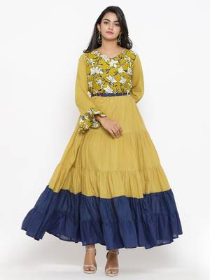 Green printed cotton ethnic-kurtis 3