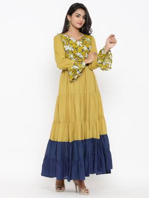 Green printed cotton ethnic-kurtis 4