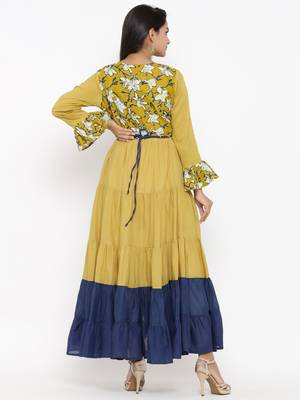 Green printed cotton ethnic-kurtis 5