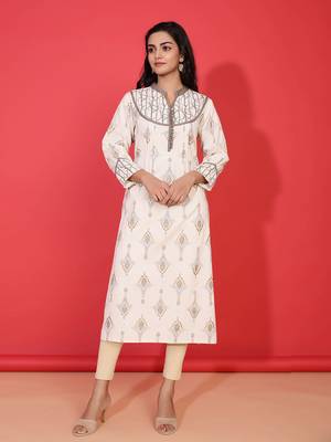 Multicolor printed cotton ethnic-kurtis 1