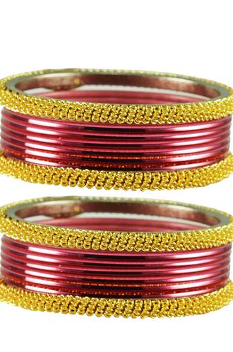 Peach Color Brass Bangle