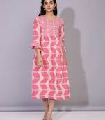 Multicolor printed cotton ethnic-kurtis
