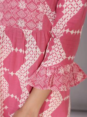 Multicolor printed cotton ethnic-kurtis 2