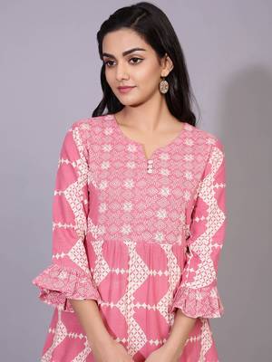 Multicolor printed cotton ethnic-kurtis 5