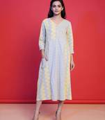 Multicolor printed cotton ethnic-kurtis