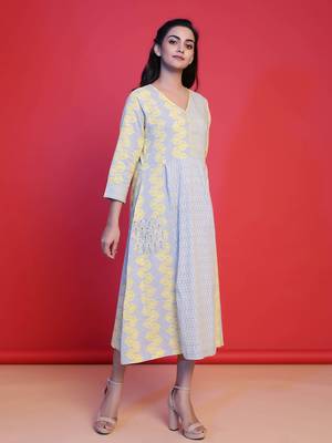 Multicolor printed cotton ethnic-kurtis 3