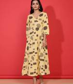 Multicolor printed cotton ethnic-kurtis