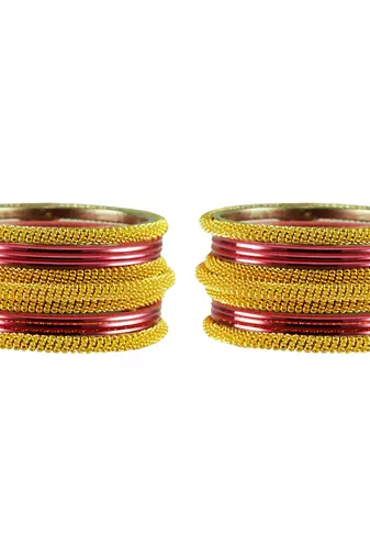Peach Color Brass Bangle