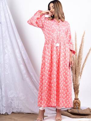 Multicolor printed cotton ethnic-kurtis 3